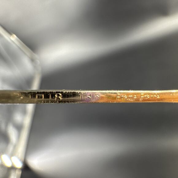 Vintage Half Rim Oversized Gold Tone Metal Frames Glasses Frames Only - Picture 15 of 16